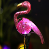BRIGHT ZEAL Metal Flamingo LED Solar Garden Stake Light