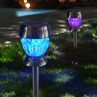 Bright Zeal Landscape Path Lights Solar Powered - LED Color Changing Solar Pathway Lights - Glass Diamond Decorative Lights for Outdoors - Patio Lights Outdoor Waterproof Multi Color Garden Lights